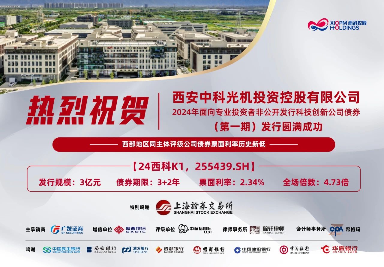 西科控股成功發(fā)行2024年科技創(chuàng)新公司債券